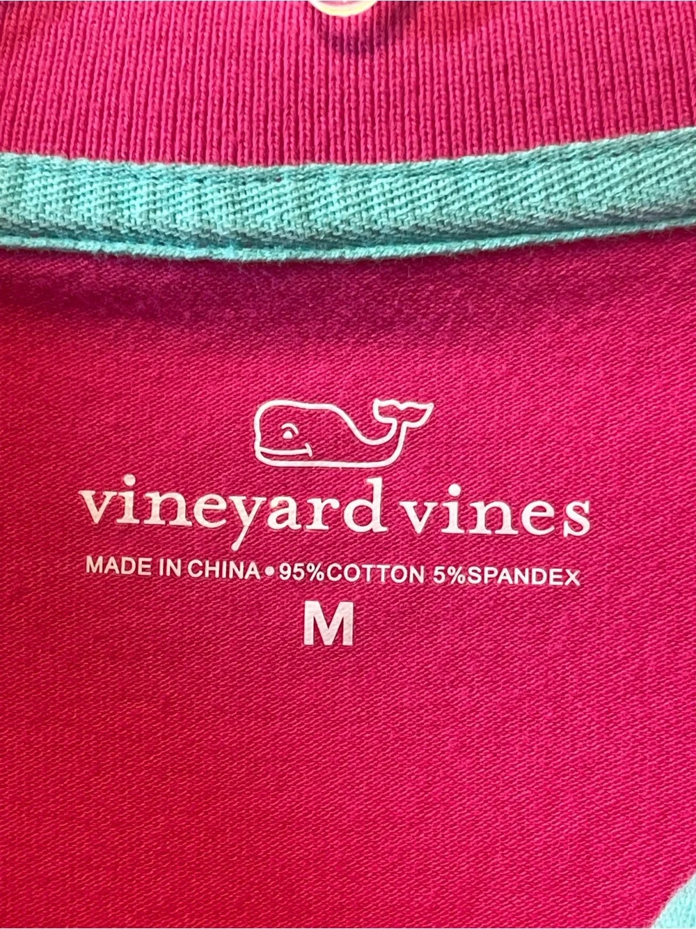 Vineyard Vines Pink Cotton Spandex Short Sleeve Polo Shirt Women’s Size Medium